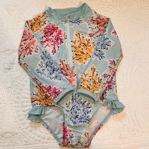 Crown and Ivy baby swimsuit - 24 months - blue orange pink